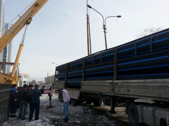 Улица Типанова ПНД 800 SDR 17 ,Поставка ,Сварка ,ГНБ Прокол
