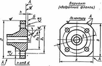 исполнеие 1 фланца с соединительным выступом